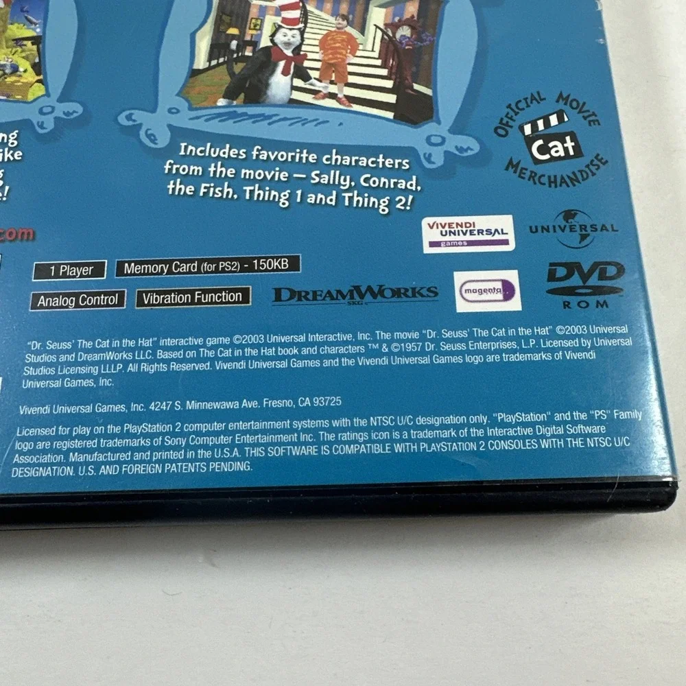 Dr Seuss The Cat in the Hat Sony PlayStation 2 Everyone 2003 Used